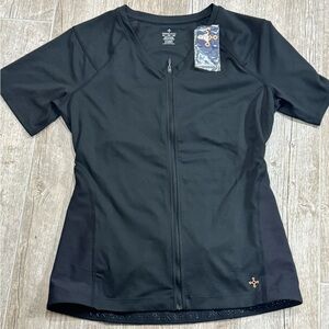 NWT Tommie Copper Women's Black Zip-Up Top XXL